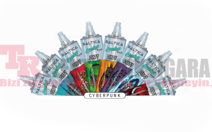 Saltica Cyberpunk 12000 Puff Bar 50mg Nikotin Strawberry Kiwi