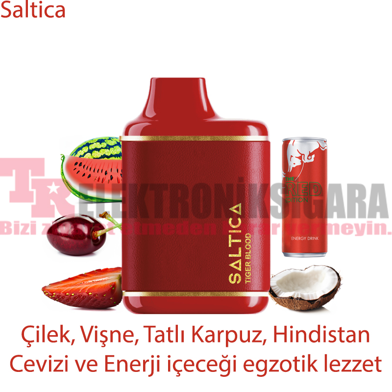 Saltica Leather 7000 Puff Bar 50mg Nikotin Tiger Blood