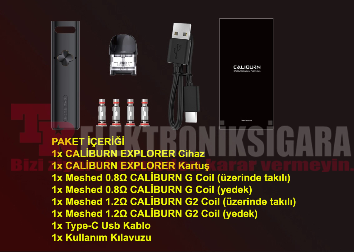 Uwell Caliburn Explorer 1000mAh Pod Mod Elektronik Sigara