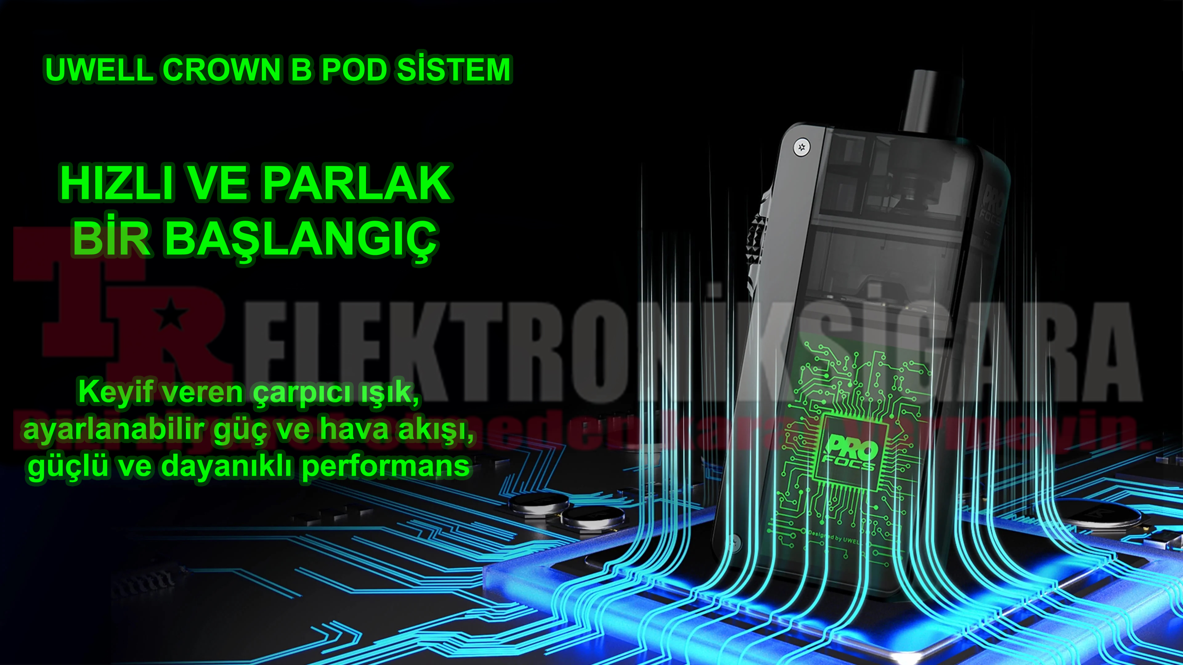 Uwell CROWN B Pod Kit 1150mAh Elektronik Sigara