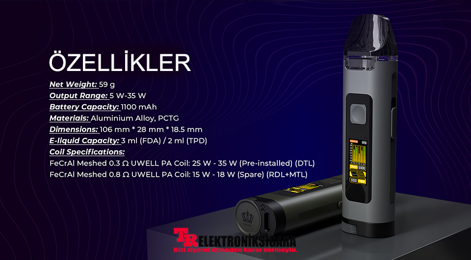 Uwell CROWN D Pod Kit 1100mAh Electronic Cigarette