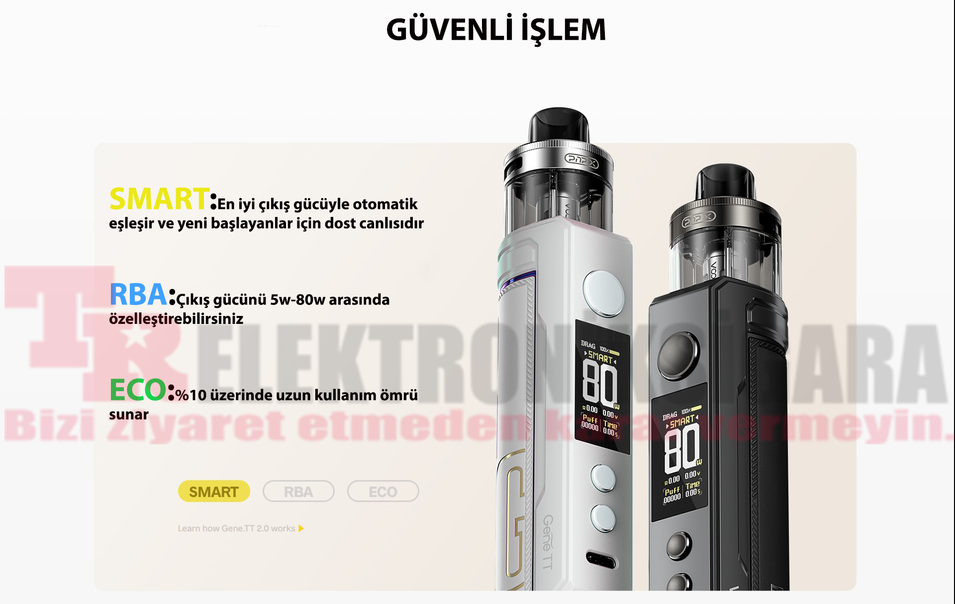 Voopoo Drag X2 Kit 80W Pod Mod Elektronik Sigara