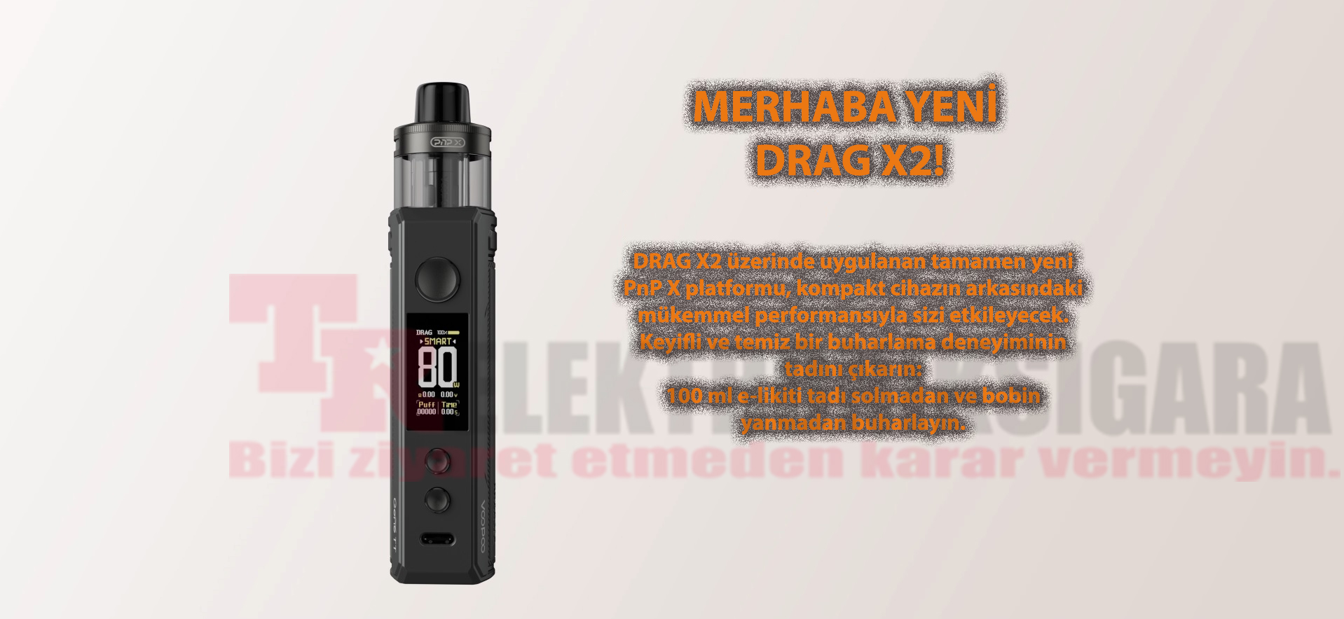 Voopoo Drag X2 Kit 80W Pod Mod Elektronik Sigara