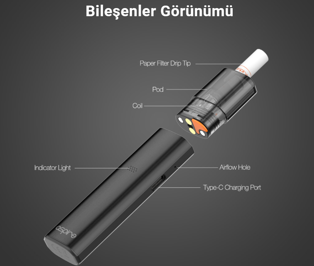 Aspire Vilter Kit Pod Mod Elektronik Sigara