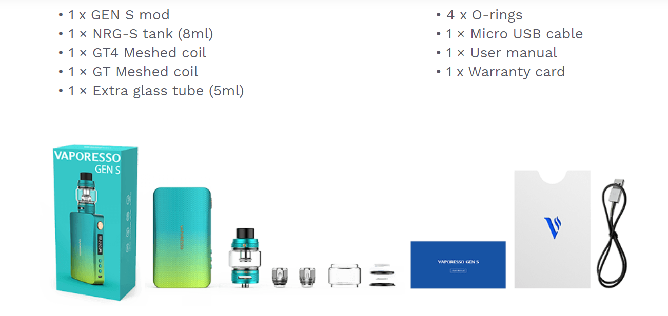 Vaporesso Gen S Kit 220W 8ML