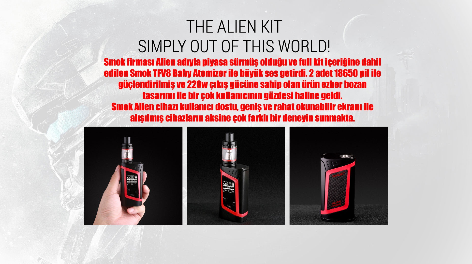 Smok Alien 220W Kit TFV8 Baby Beast Tank