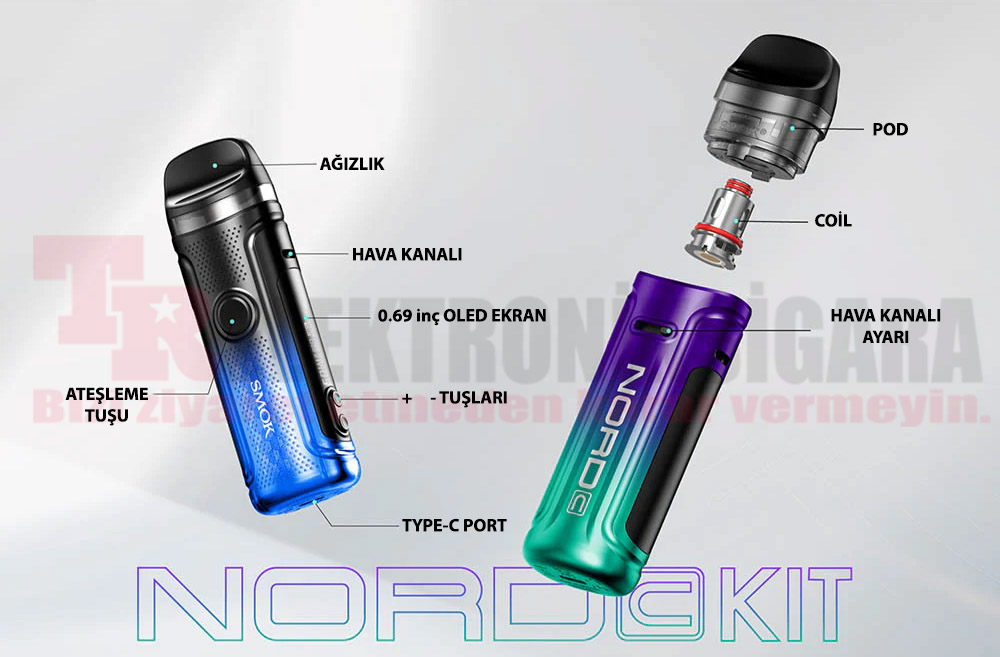 SMOK Nord C Pod Kit 50W E-Cigarette 1800mAh