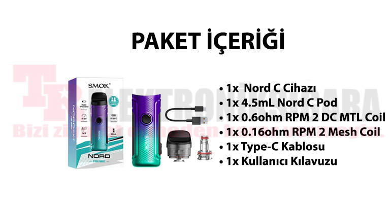 SMOK Nord C Pod Kit 50W E-Cigarette 1800mAh