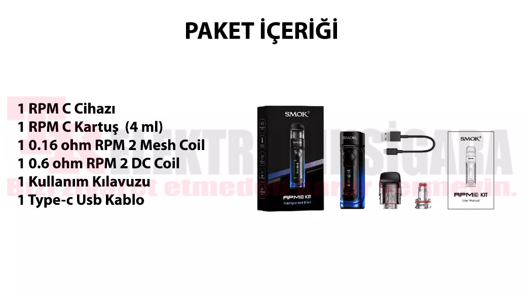 SMOK RPM C Pod Kit 50W Electronic Cigarette 1650mAh