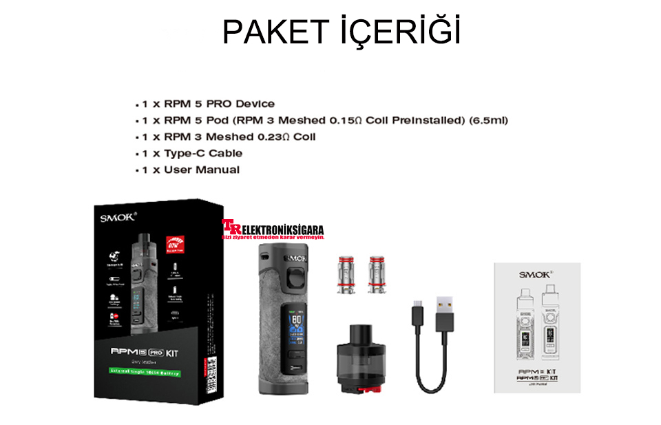 SMOK RPM 5 Pro Pod Kit 80W Elektronik Sigara