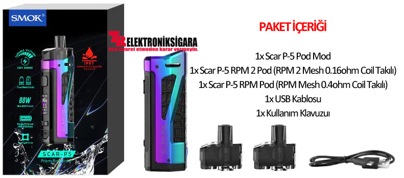SMOK SCAR-P5 80W Pod System Starter Kit
