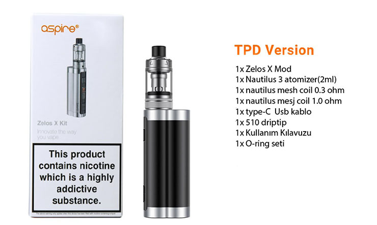 Aspire Zelos X 80W MTL Kit