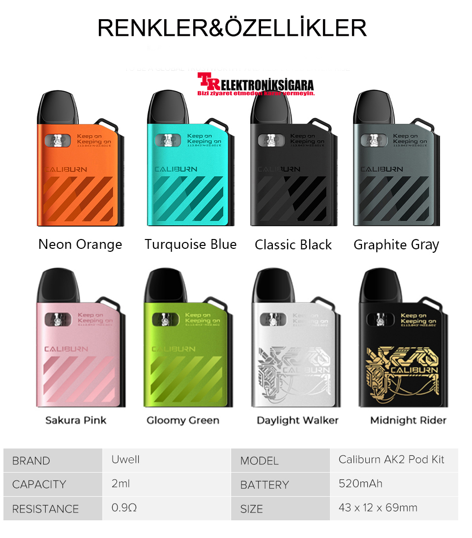 Uwell Caliburn AK2 Pod Mod E-Cigarette