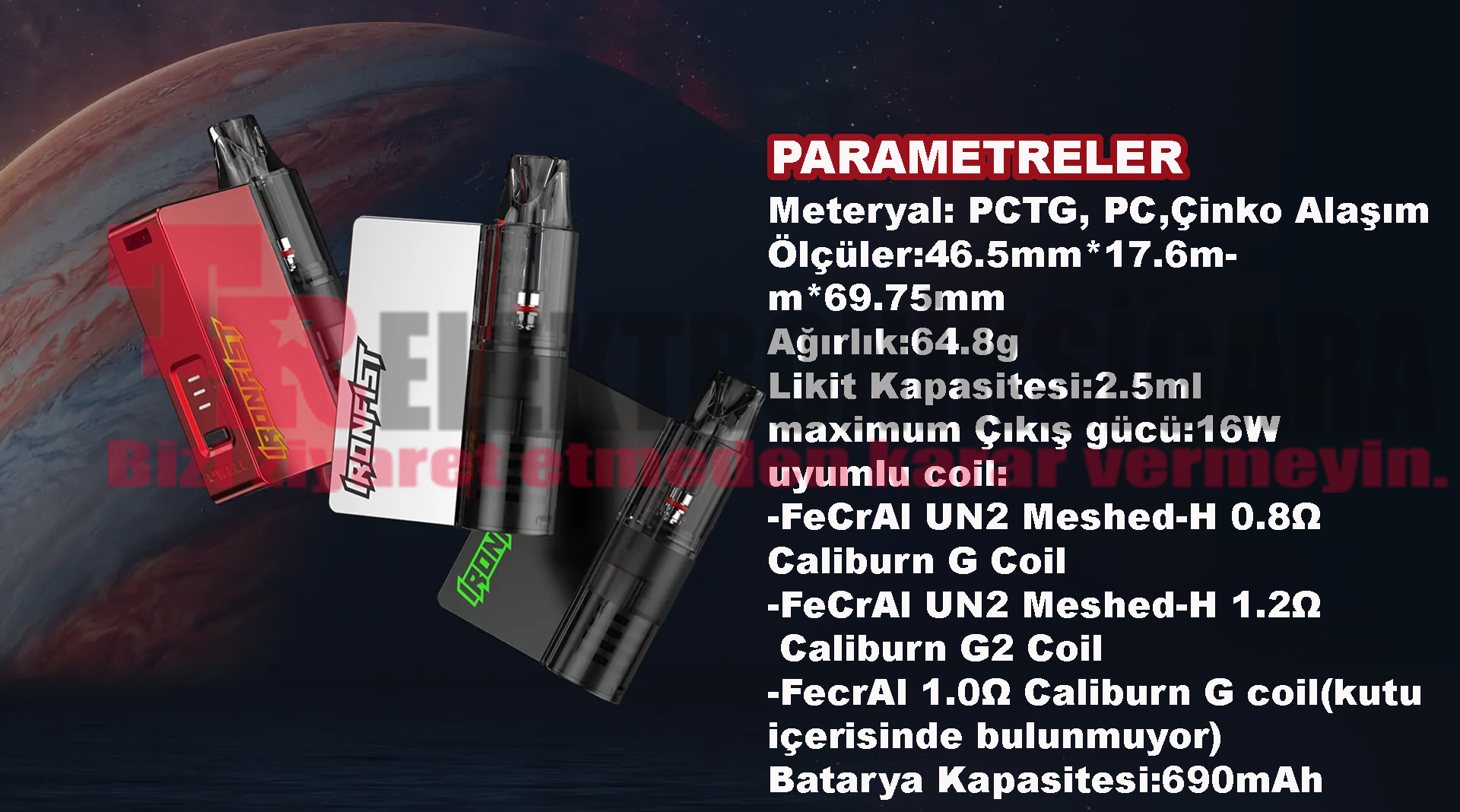 Uwell Caliburn IronFist L Pod System Electronic Cigarette