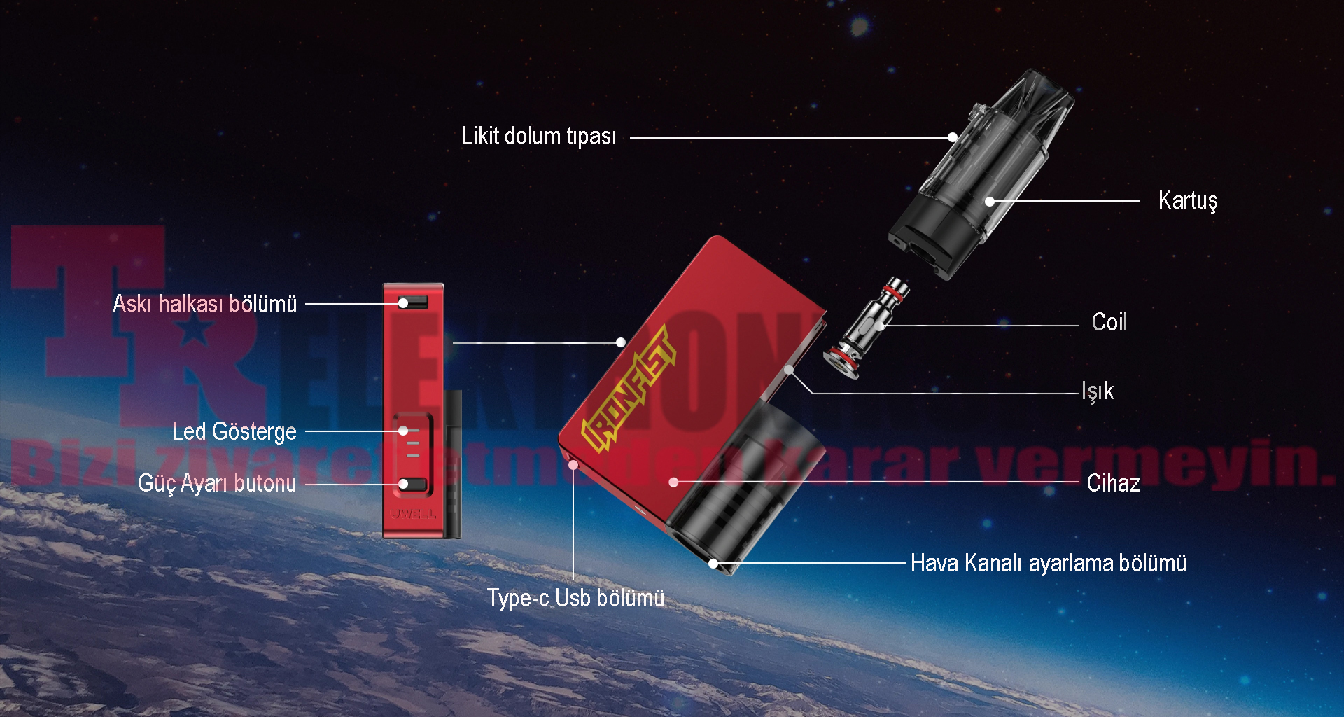 Uwell Caliburn IronFist L Pod System Electronic Cigarette