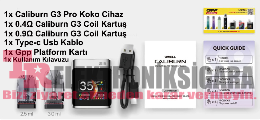Uwell Caliburn G3 Pro KoKo Pod Mod E-Cigarette