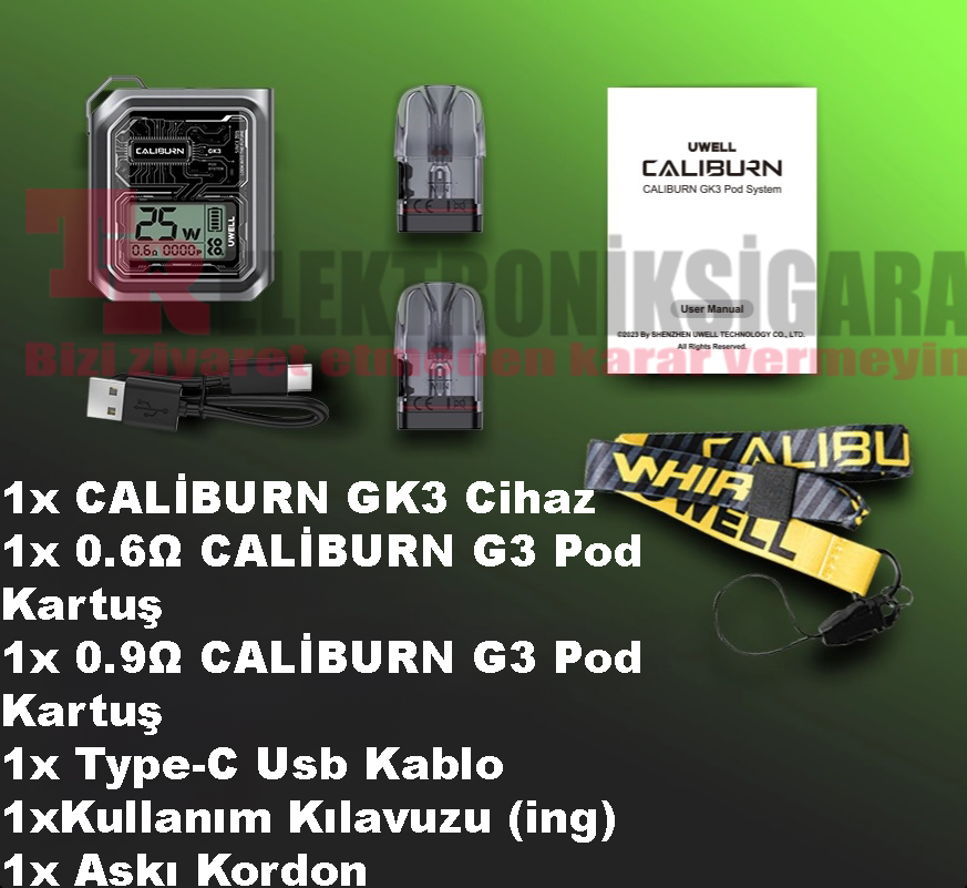 Uwell Caliburn GK3 Pod Mod E-Cigarette