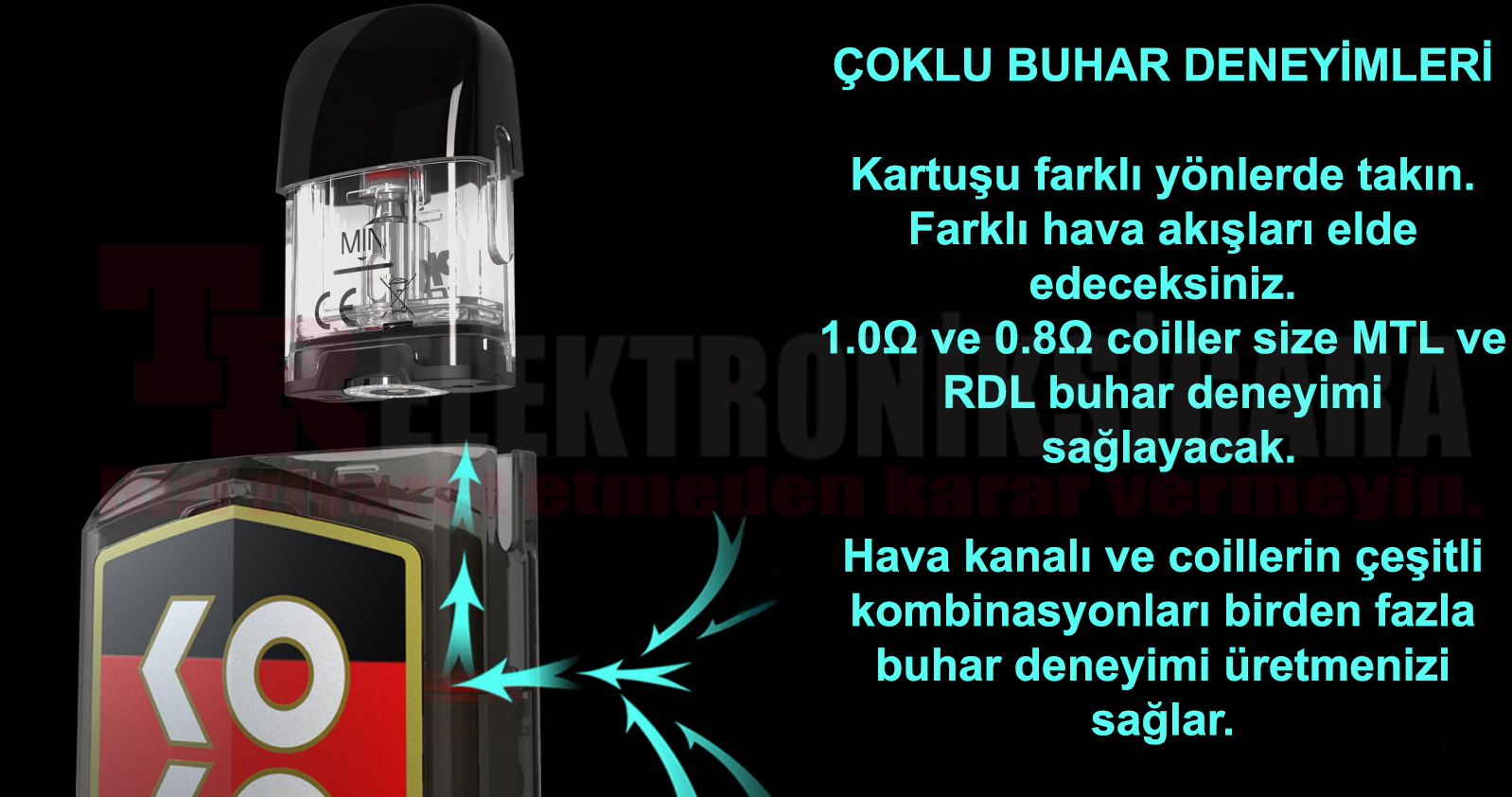 Uwell Caliburn KOKO Prime Vision Glory Pod Mod Kit Electronic Cigarette