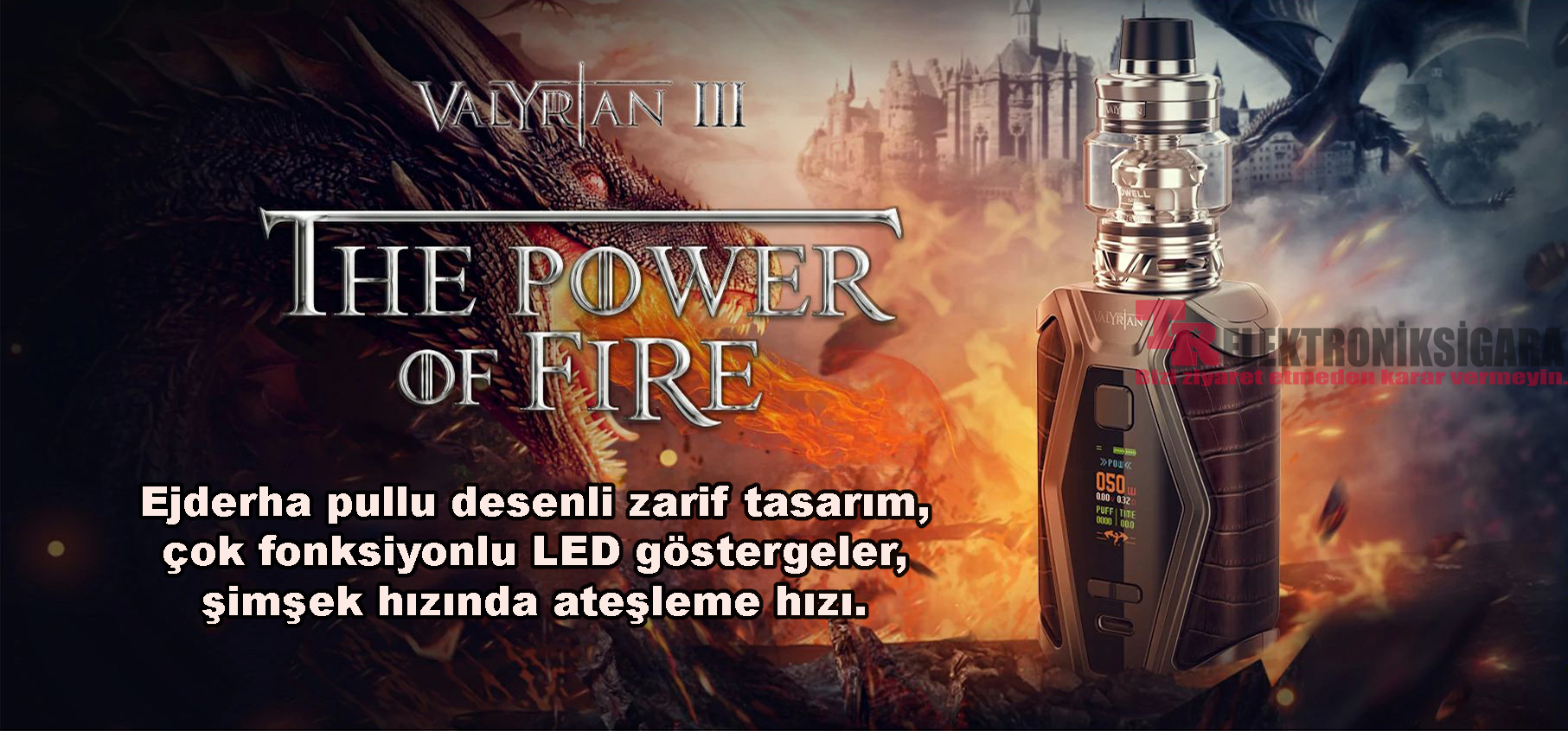 Uwell Valyrian 3 Kit 200W Elektronik Sigara