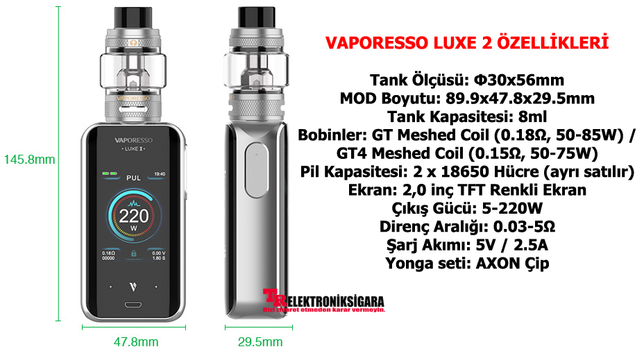 VAPORESSO LUXE ll 220W NRG-S 8ML
